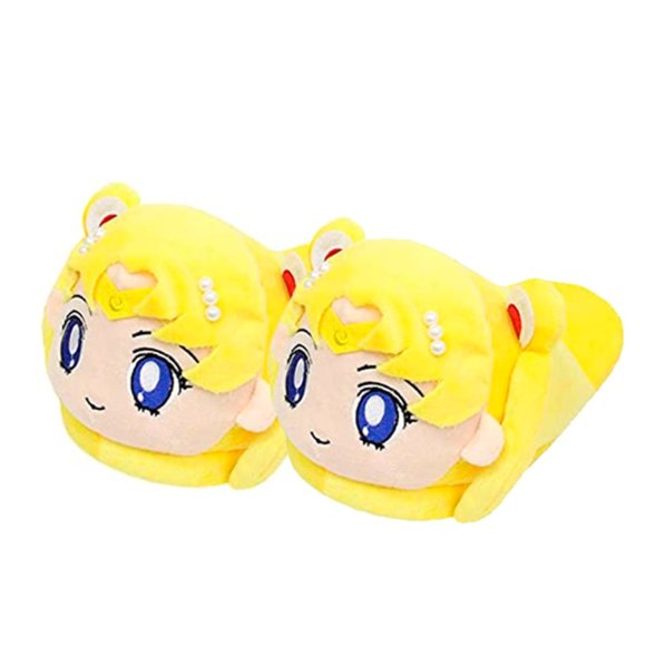 Shoes - NEW Sailor Moon anime slippers with face of Usagi Tsukino